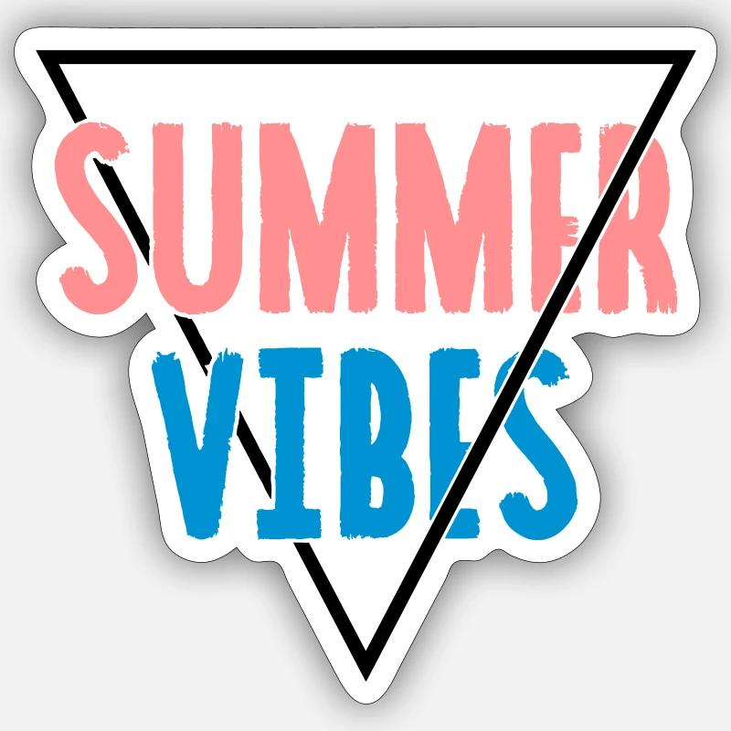Summer Vibes - Triangle Sticker Größe S (10 x 10 cm)