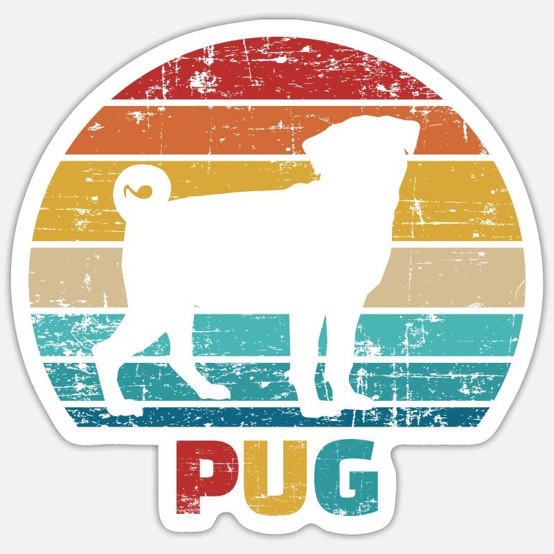 pug Sticker size S (10 x 10 cm)