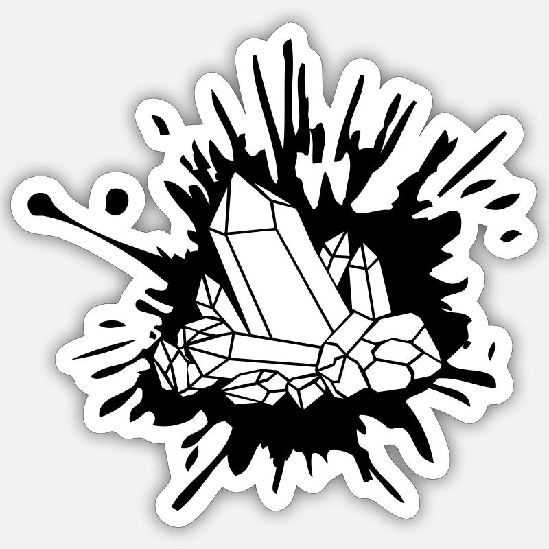 Tache de couleur de cristal Sticker taille S (10 x 10 cm)