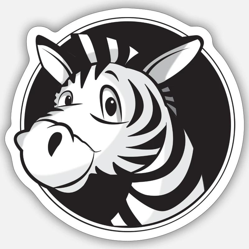 zebra Sticker size S (10 x 10 cm)