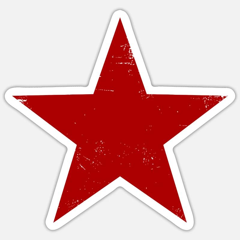 Roter Stern Sticker Größe S (10 x 10 cm)