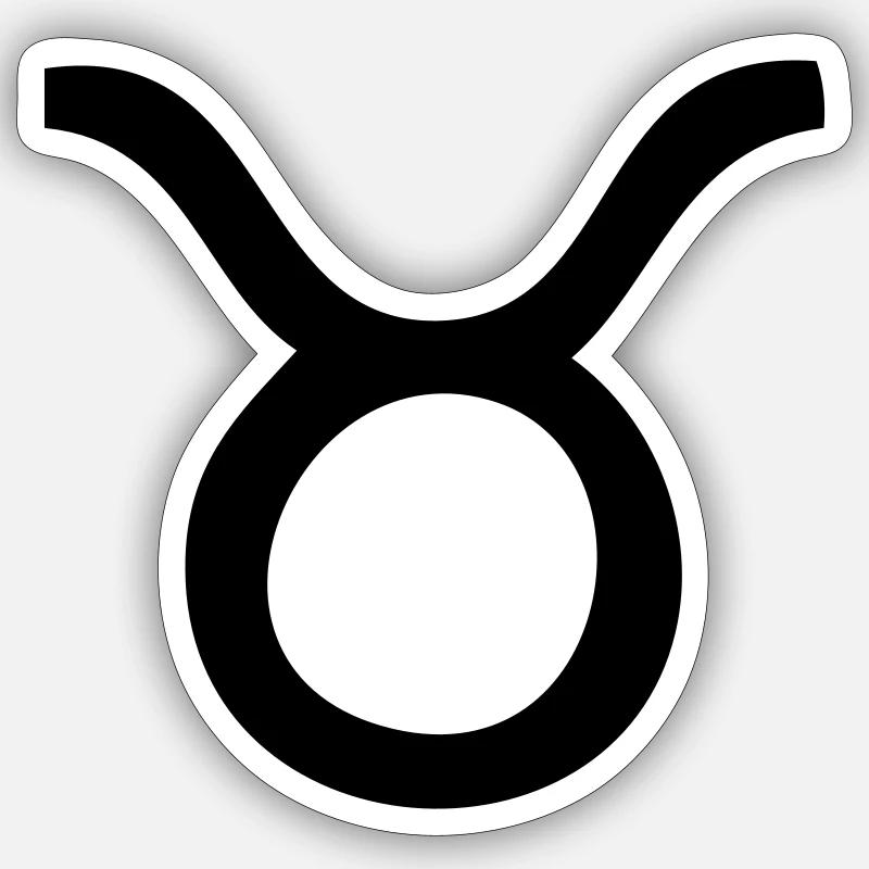 Sternzeichen Stier Sticker Größe S (10 x 10 cm)