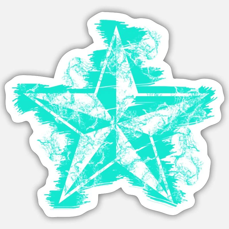 Étoile du Nord - Sticker taille S (10 x 10 cm) - blanc mat