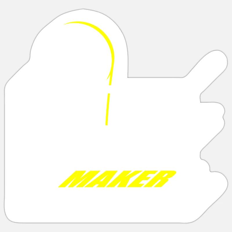 3D Drucker Design für Maker - Sticker Größe S (10 x 10 cm) - Mattweiß