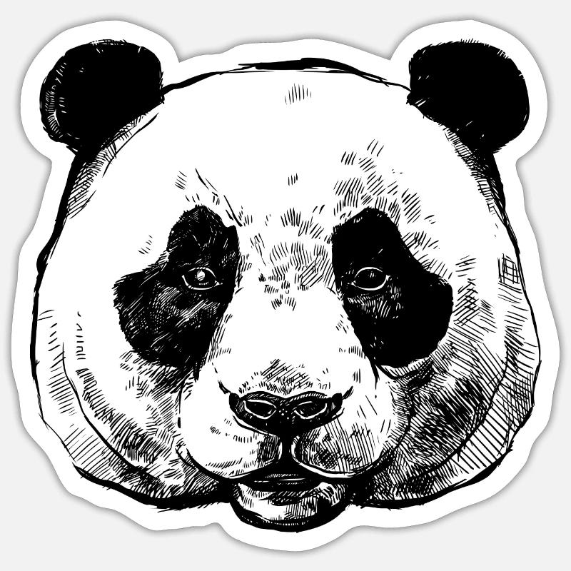 Panda Funny Animals - Sticker size S (10 x 10 cm) - white matte