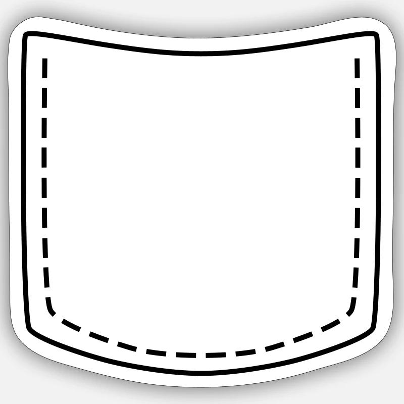 Poche poitrine Sticker taille S (10 x 10 cm)