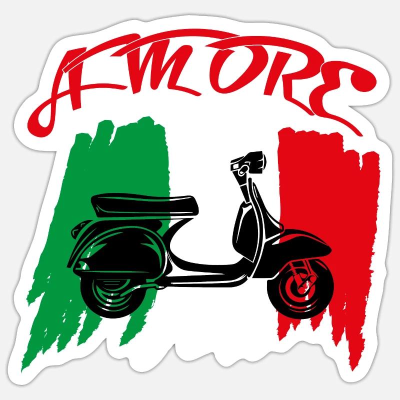 Amore, Roller Sticker Größe S (10 x 10 cm)