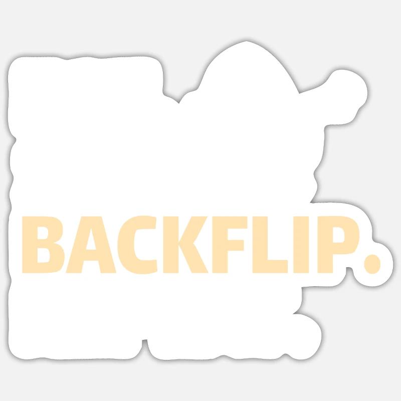 GYMNASTICS: eat, backflip, sleep, repeat Sticker size S (10 x 10 cm)