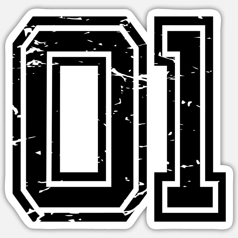 Adana 01 look usé - Sticker taille S (10 x 10 cm) - blanc mat