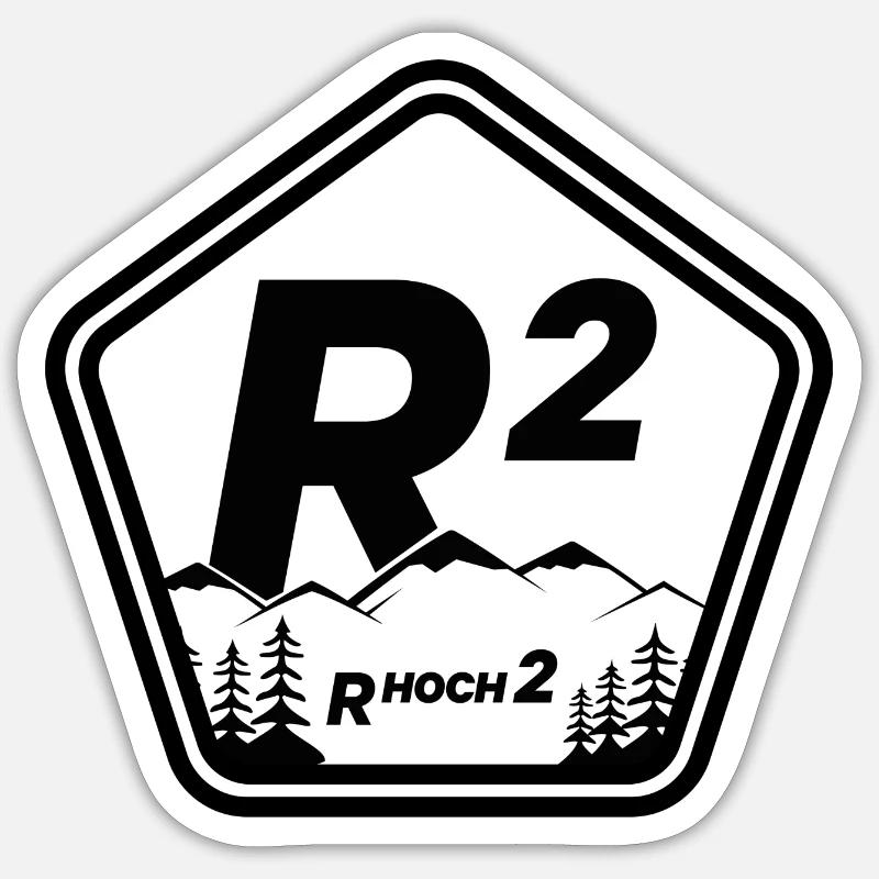 Rhoch2 positif - Sticker taille S (10 x 10 cm) - blanc mat