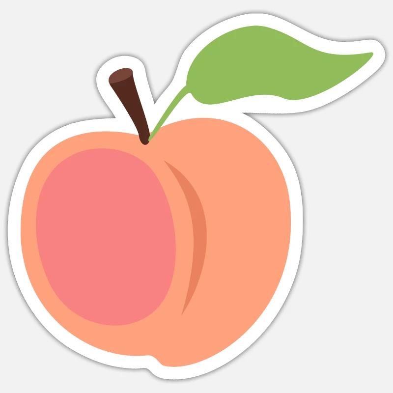 peach - Sticker size S (10 x 10 cm) - white matte