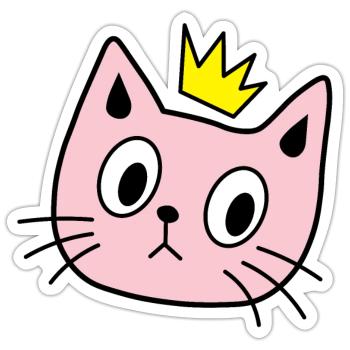 CATS - Sticker Größe S (10 x 10 cm) - Mattweiß - Vorne