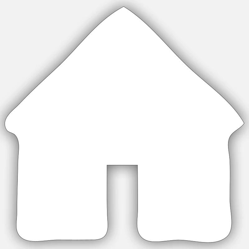 Haus - Sticker Größe S (10 x 10 cm) - Mattweiß