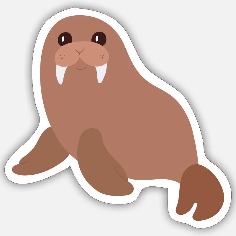 walrus Sticker size S (10 x 10 cm)