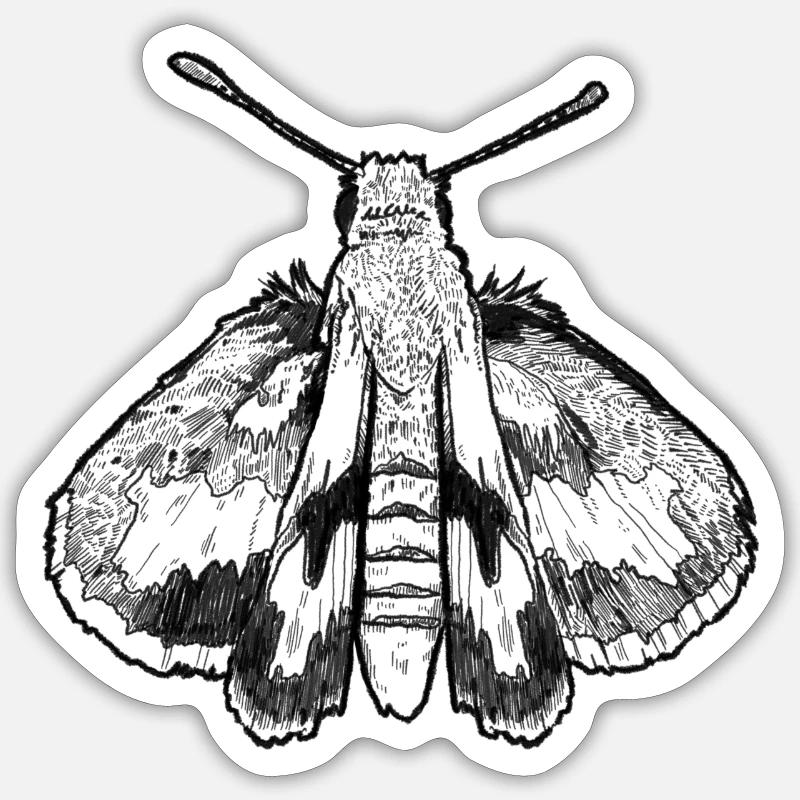 Motte - Sticker taille S (10 x 10 cm) - blanc mat