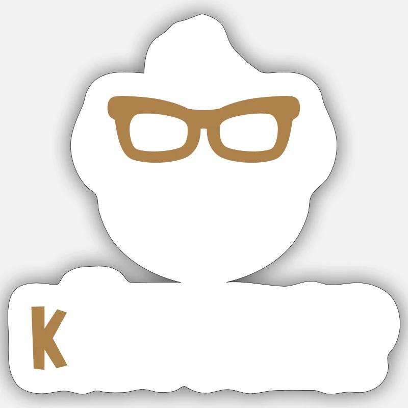 kaeffchen - Sticker Größe S (10 x 10 cm) - Mattweiß