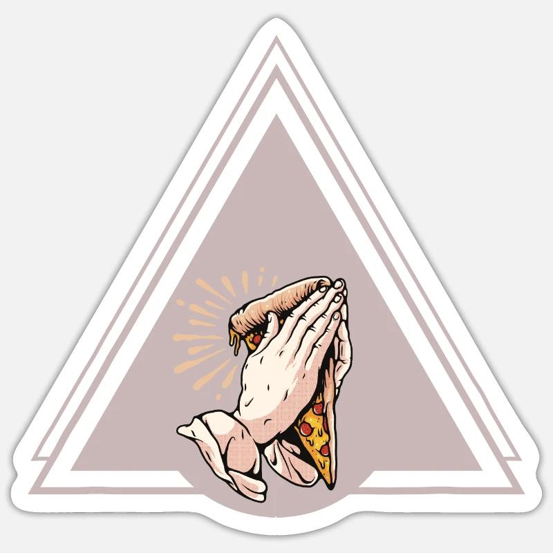 Priez pour la pizza Sticker taille S (10 x 10 cm)