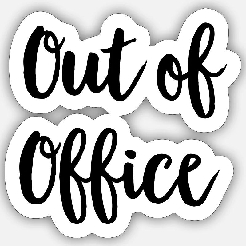 office - Sticker size S (10 x 10 cm) - white matte