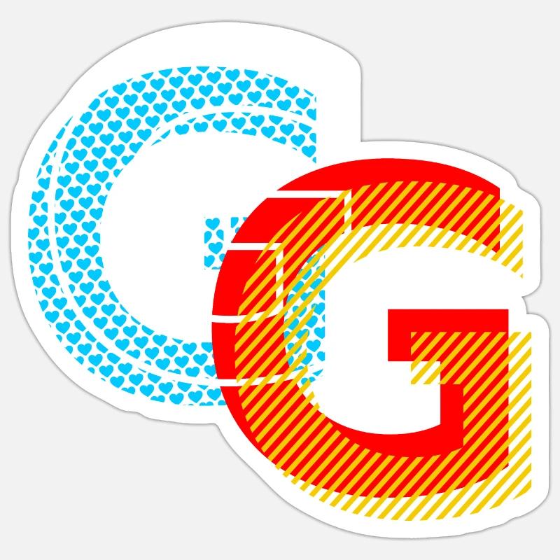 Buchstabe G - Sticker Größe S (10 x 10 cm) - Mattweiß
