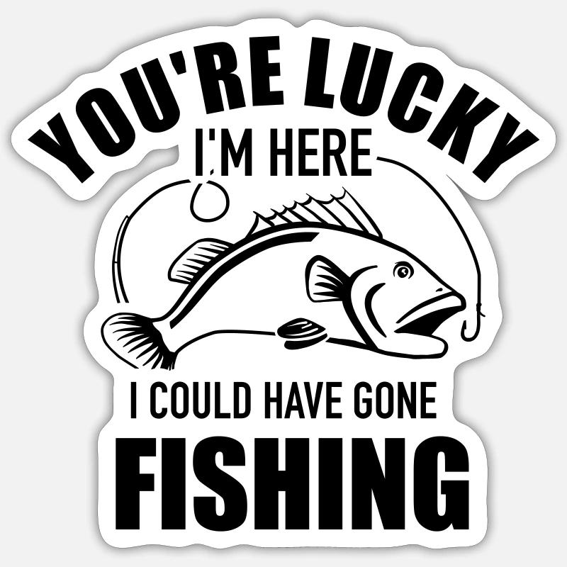 fishing - Sticker size S (10 x 10 cm) - white matte