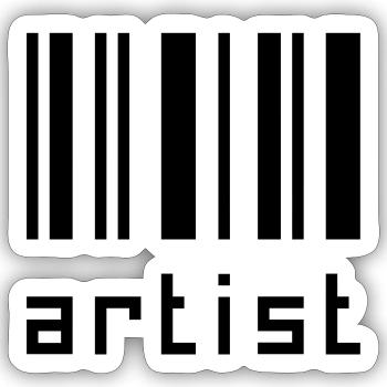 Artist - Art - Sticker size S (10 x 10 cm) - white matte - Front