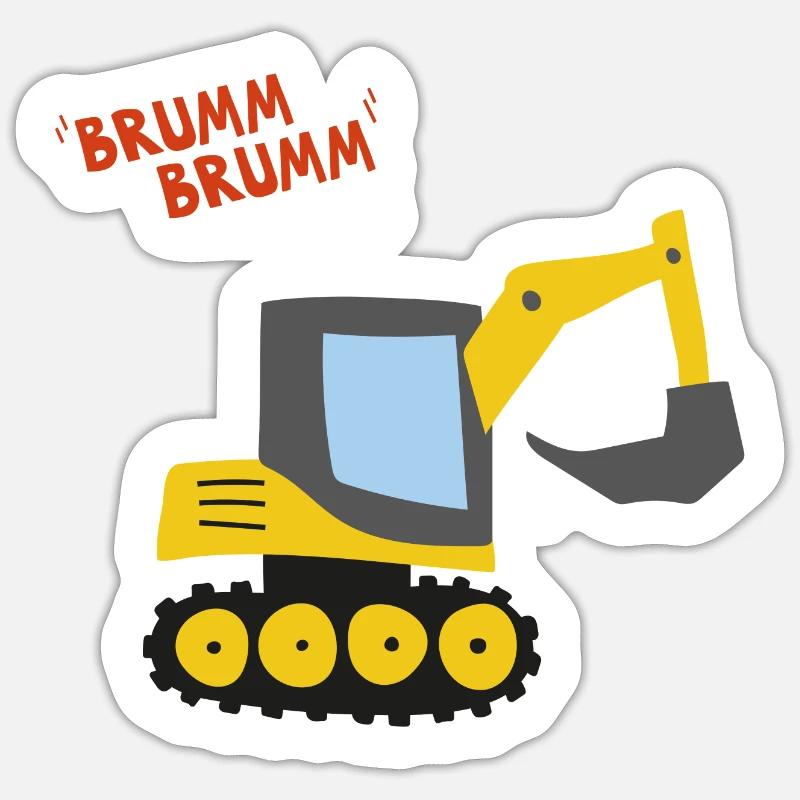 Pelle Brumm - Sticker taille S (10 x 10 cm) - blanc mat