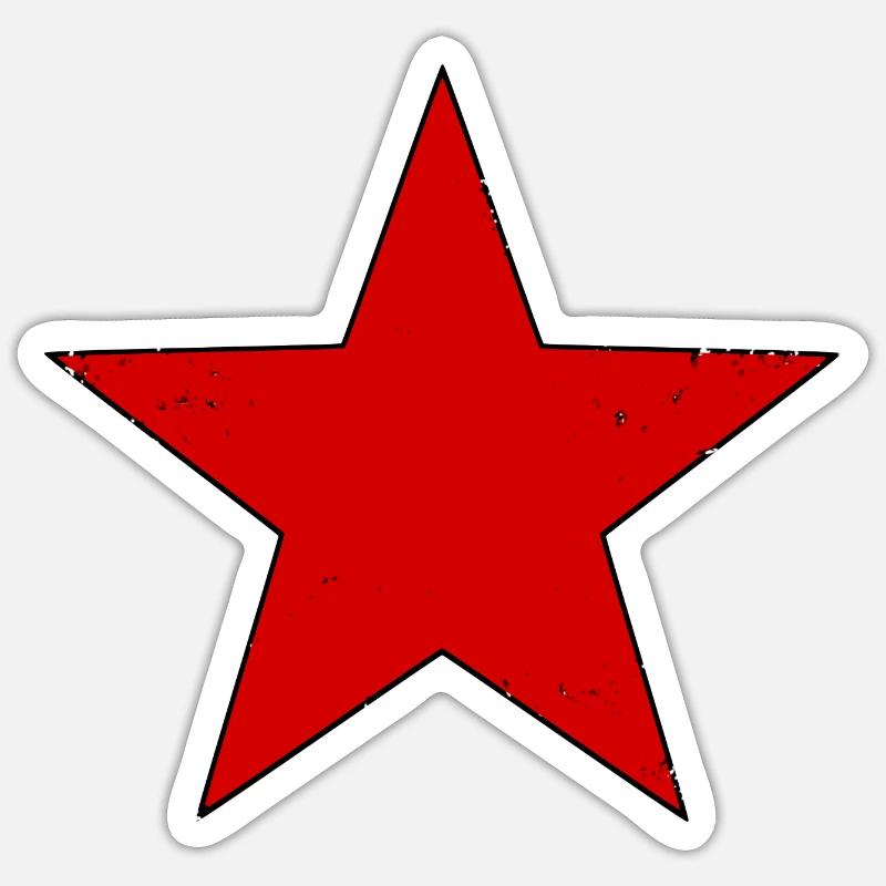 Roter Stern Sticker Größe S (10 x 10 cm)