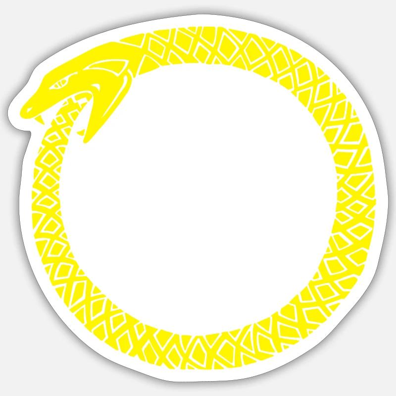 Ouroboros - Sticker taille S (10 x 10 cm) - blanc mat