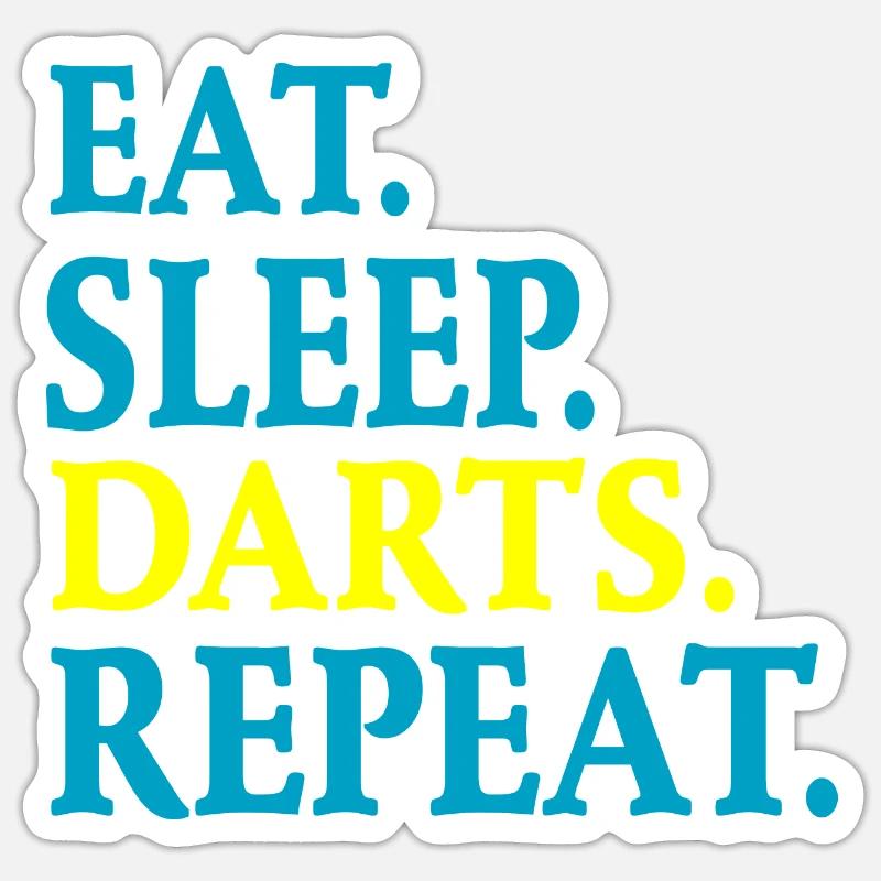 Darts Dart - Sticker Größe S (10 x 10 cm) - Mattweiß
