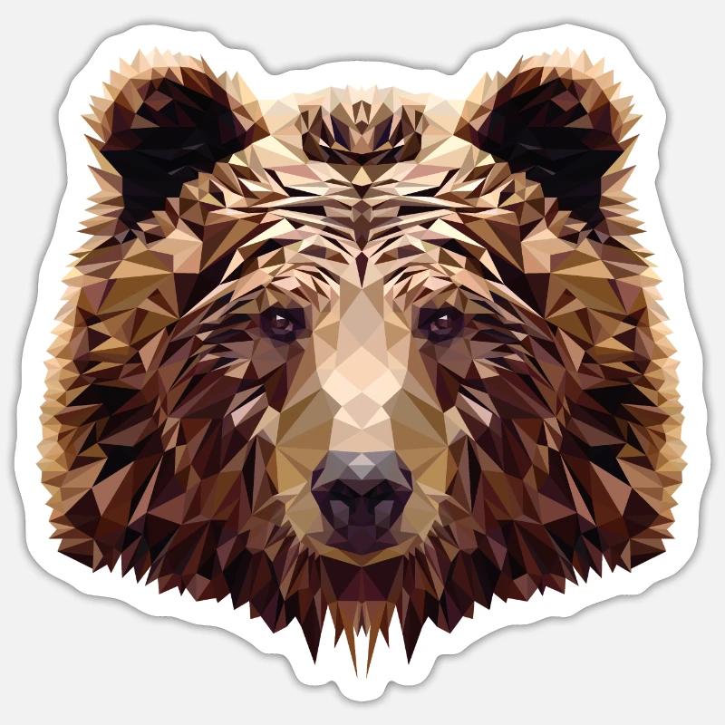 bear - Sticker size S (10 x 10 cm) - white matte