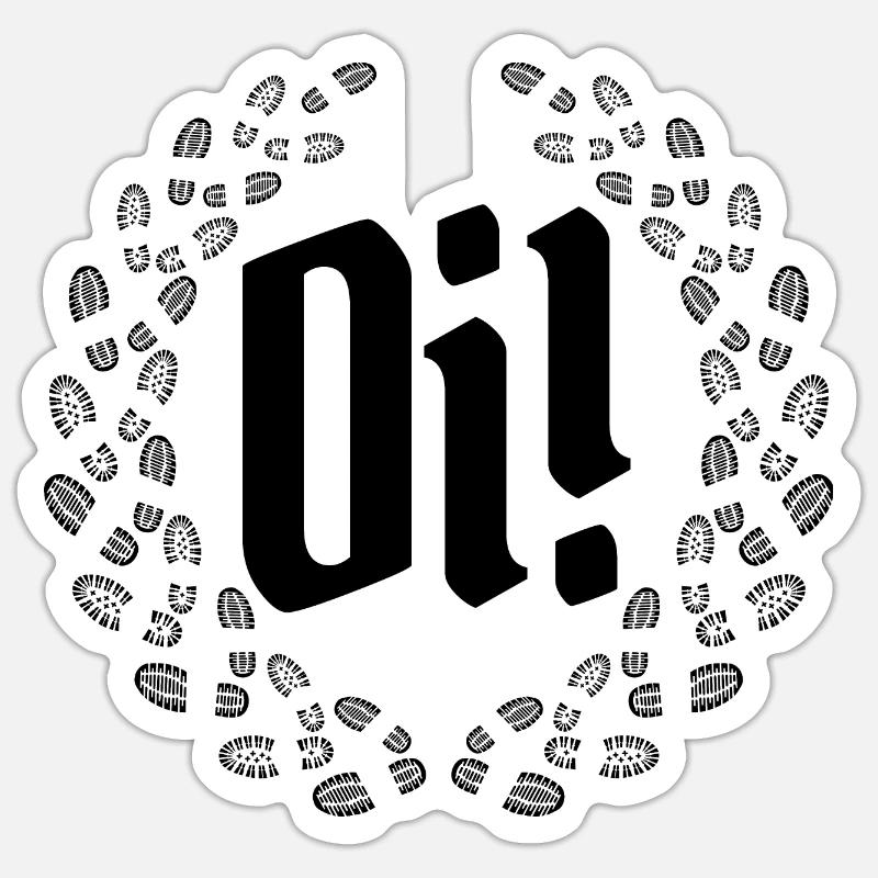 Oi! Oi! Oi! - Sticker taille S (10 x 10 cm) - blanc mat