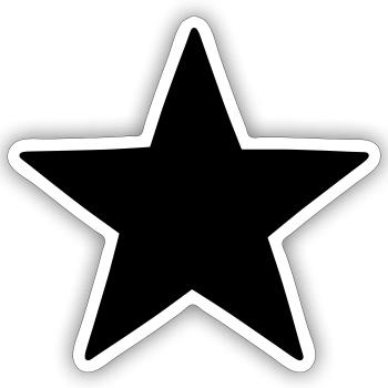 Choose your design color! Symbol Star Logo Muster - Sticker Größe S (10 x 10 cm) - Mattweiß - Vorne
