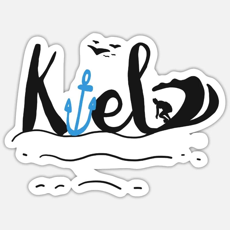Surfeur de kiel Sticker taille S (10 x 10 cm)