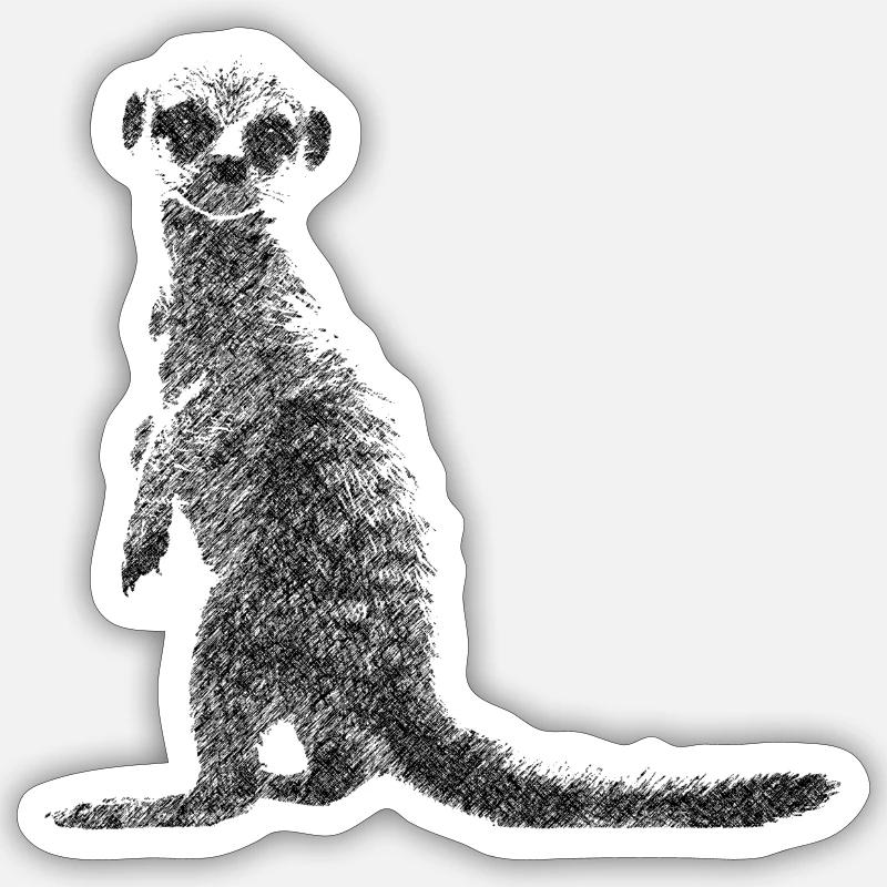 suricate Sticker taille S (10 x 10 cm)