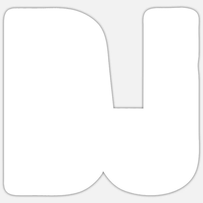 DJ - Sticker taille S (10 x 10 cm) - blanc mat