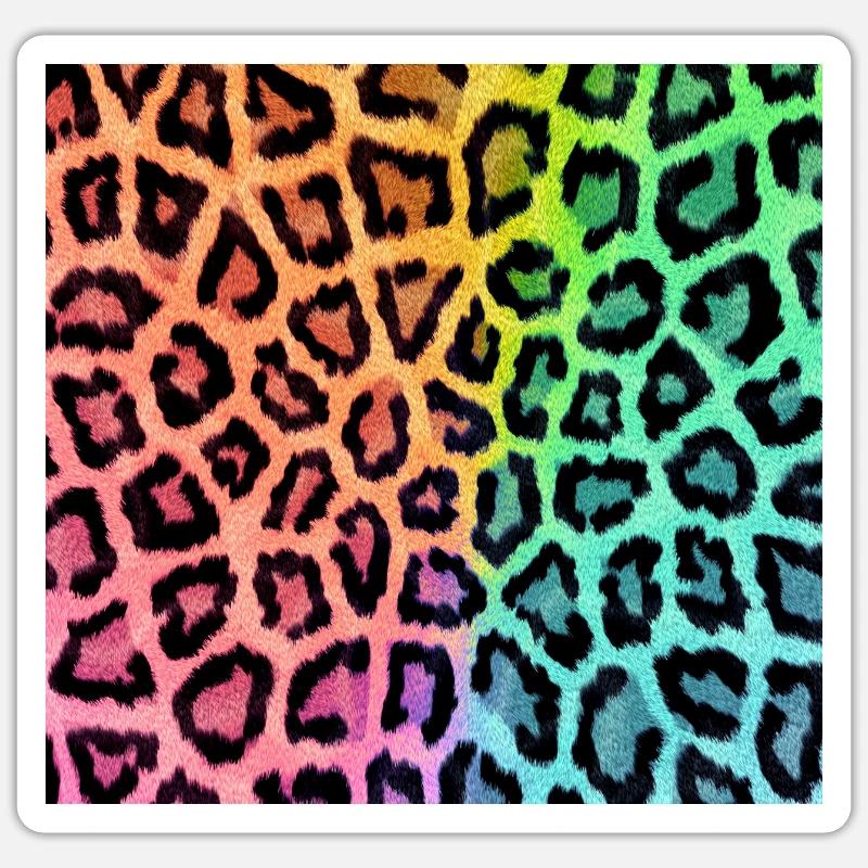 Leopard Leopardenfell Muster - Sticker Größe S (10 x 10 cm) - Mattweiß