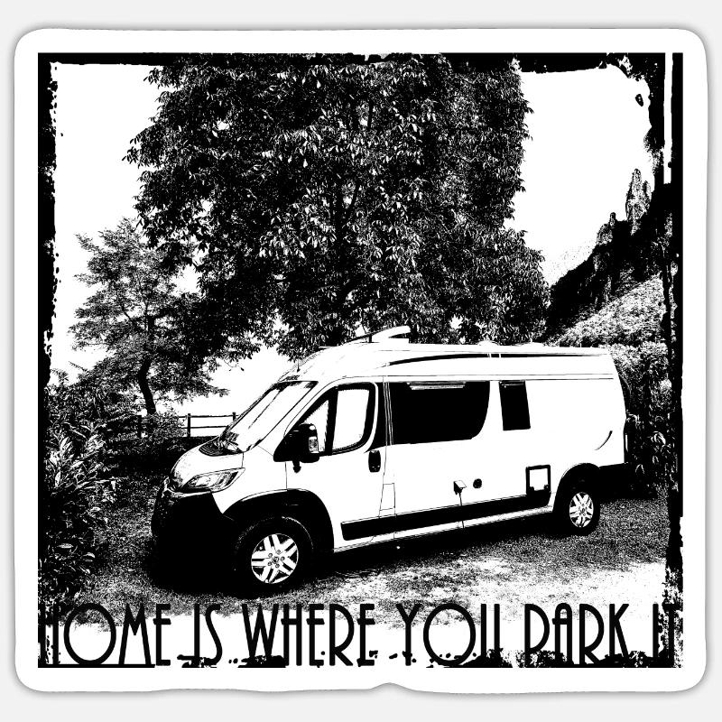 Camper - Sticker Größe S (10 x 10 cm) - Mattweiß