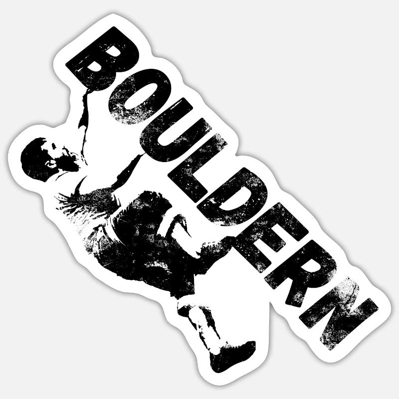Kletterer Boulderer klettern bouldern Sticker Größe S (10 x 10 cm)
