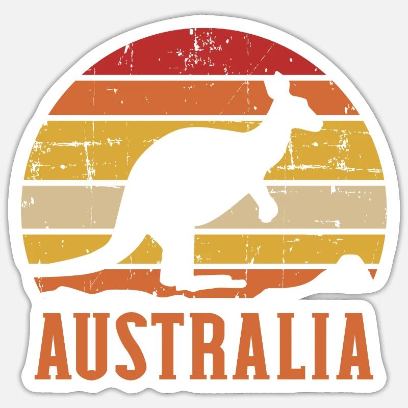 Australien - Sticker Größe S (10 x 10 cm) - Mattweiß
