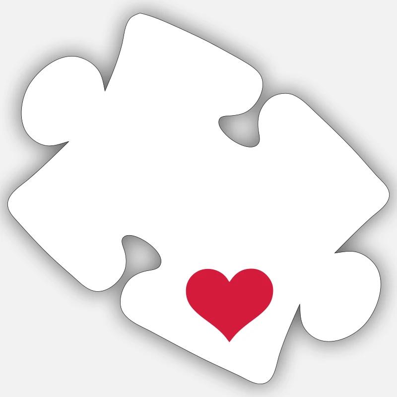 puzzle - Sticker taille S (10 x 10 cm) - blanc mat