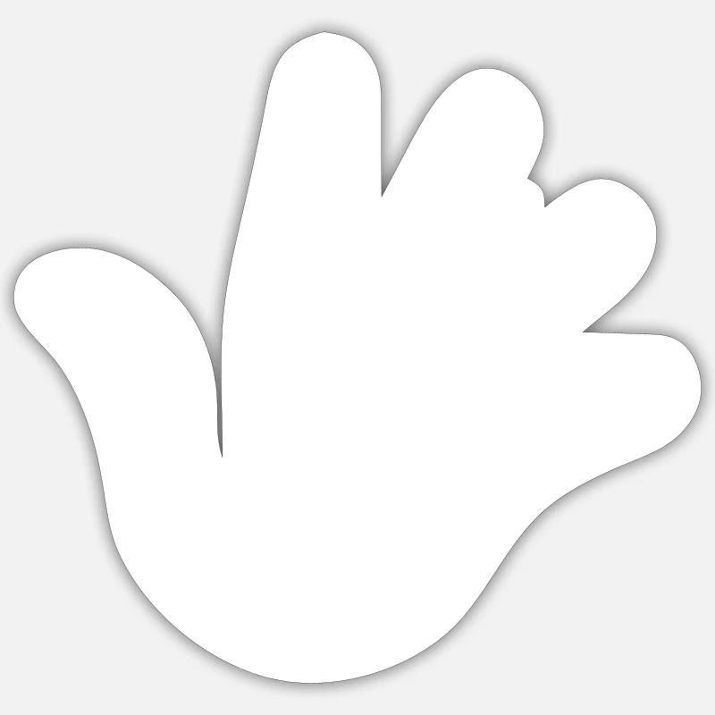 Father Day Hand - Sticker size S (10 x 10 cm) - white matte