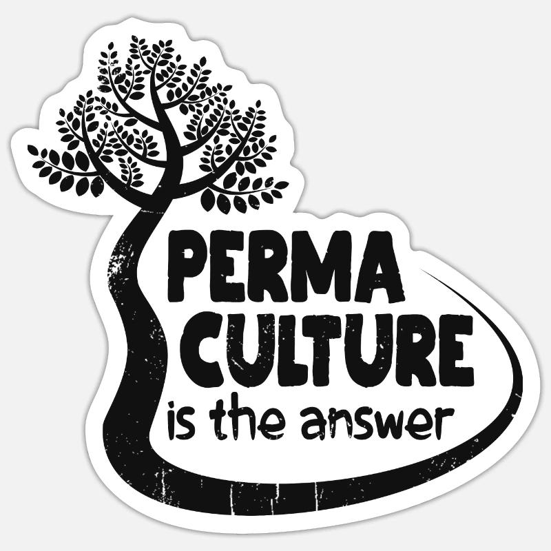 Permaculture is the answer Sticker size S (10 x 10 cm)