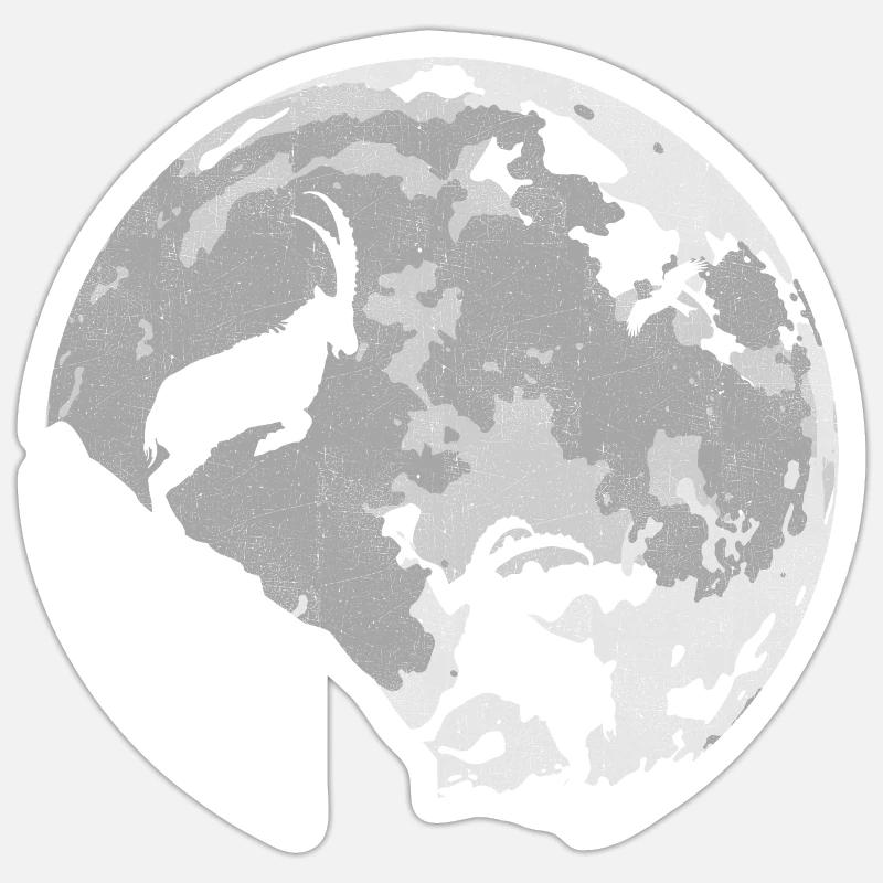 Capricorne - Sticker taille S (10 x 10 cm) - blanc mat