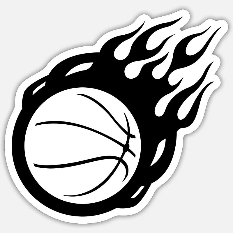 basket - Sticker taille S (10 x 10 cm) - blanc mat