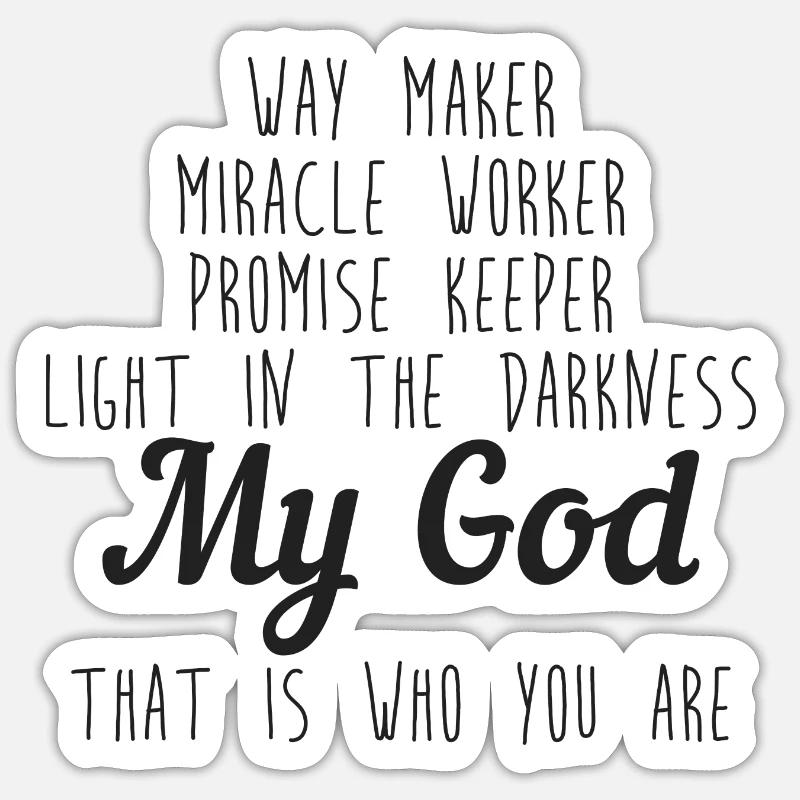 Way Make Sticker size S (10 x 10 cm)