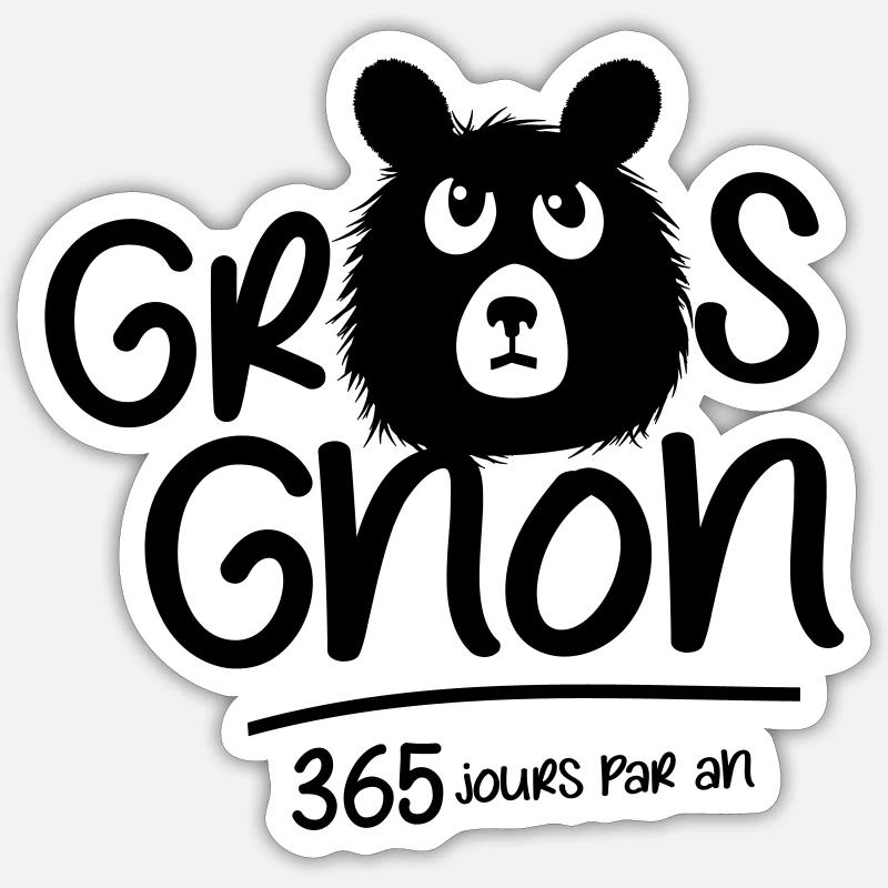 Grumpy bear 365 days a year! - Sticker size S (10 x 10 cm) - white matte