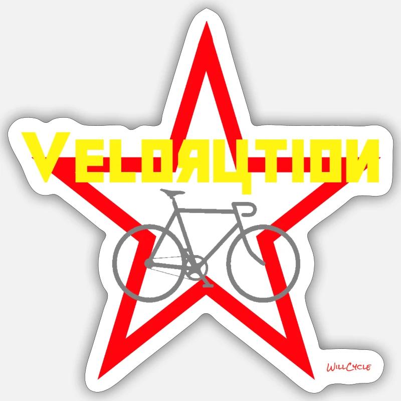 Velorution - Sticker Größe S (10 x 10 cm) - Mattweiß