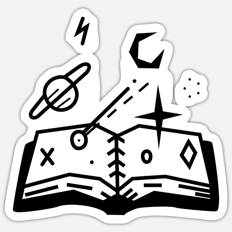 Book history space - Sticker size S (10 x 10 cm) - white matte