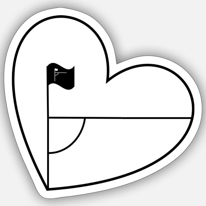 Corner lovers - Sticker Größe S (10 x 10 cm) - Mattweiß