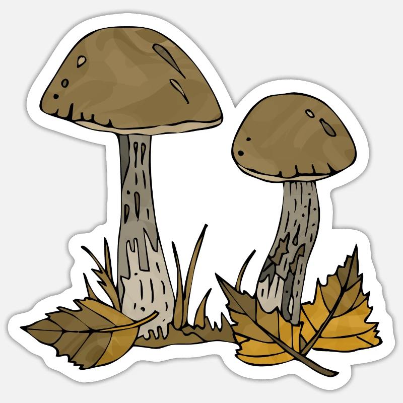 Champignons Sticker taille S (10 x 10 cm)